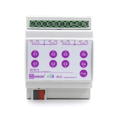 KNX актуатор штор и жалюзи, 4 канала 16А 230В AC Module Electronic JAS-04.16