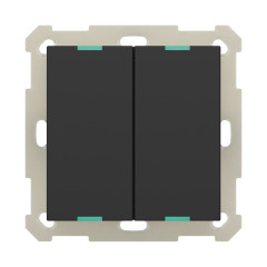 KNX выключатель, черный, двухклавишный Module Electronic M1-B55.B2