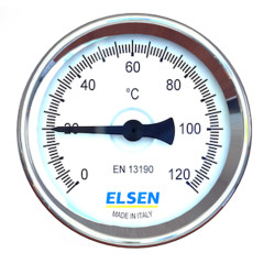 Термометр биметаллический осевой, Ø-80, 1/2" В (аналог ET80.12)  ELSEN 36563117