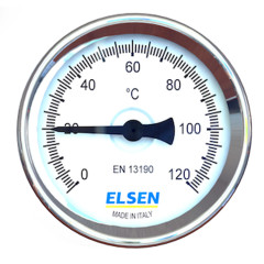 Биметаллический термометр, Ø-63, 1/2 ELSEN ET63.12