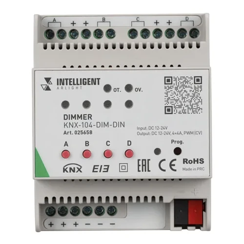 Диммер ARLIGHT KNX-104-DIM-DIN 12-24V, 4x4A 025658