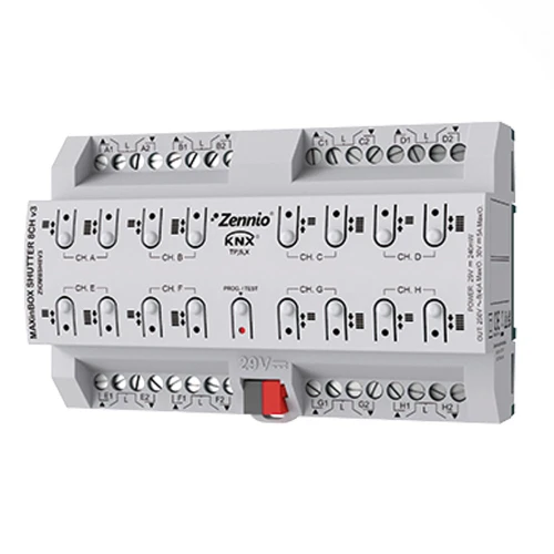 Актуатор KNX жалюзийный, 8 канальный Zennio ZIO-MBSHU8 MAXinBOX Shutter 8CH