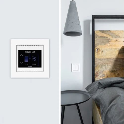Комнатный контроллер Cala Touch KNX AQS/TH 3.0, датчик CO2/температуры/Влажности Elsner 70822 