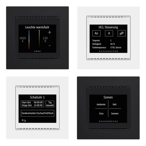 Комнатный контроллер Cala Touch KNX AQS/TH 3.0, датчик CO2/температуры/Влажности Elsner 70822 