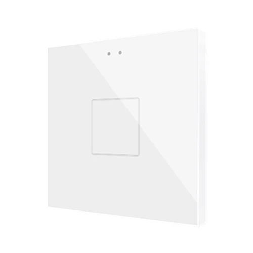  Выключатель сенсорный KNX Flat 1 V2, 1-кнопочный, LED индикация, цвет: Белый, оттенок: Глянцевый Zennio ZVIF1V2GW