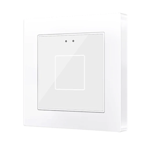 Выключатель сенсорный KNX Flat 55 X1 V2, 1-кнопочный, цвет: глянцевый белый Zennio ZVIF55X1V2GW 