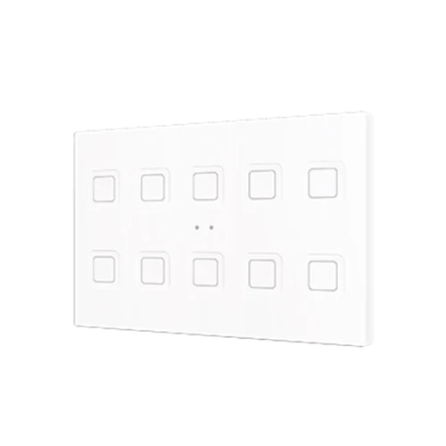 Выключатель сенсорный KNX Tecla XL X10, 10-кнопочный, PC-ABS пластик, цвет: белый Zennio ZVITXLX10W 